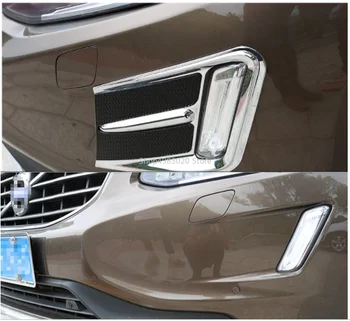 Chrome luz Antiniebla Delantera del Marco de la Decoración de ajuste Para Volvo XC 60 XC60-2017 Exterior del Coche del ABS cromado Accesorios Modificados Tira