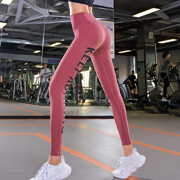 Cintura alta Pantalones de Yoga de las Mujeres pantalones de compresión de empuje hacia arriba el Deporte Polainas de las Medias de Fitness Ejecución de Jogging, Gimnasio