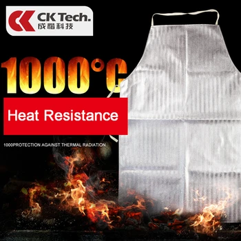 CK Tecnología. Resistente Al Calor De 1000 Grados Aluminizado Delantal De Papel De Aluminio De Alta Resistencia A La Temperatura De Trabajo De La Radiación Térmica Delantales