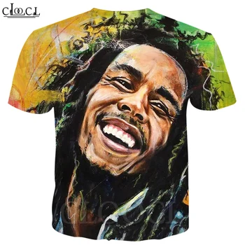 CLOOCL Cantante de Reggae Creador de Bob Marley T-shirt de Impresión 3D de la Camiseta de las Mujeres de los Hombres de Manga Corta de Harajuku Camisetas Sudaderas Tops