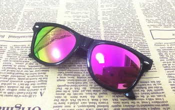 Clásico Vintage Clásico de la Plaza de la Púrpura de la lente del Espejo de la Marca del Diseñador de Gafas de sol de Señora Hombres Retro UV400 las Mujeres Gafas de Sol Baratas Mujer