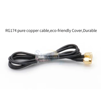 Cobre puro RG174 WIFI Cable de Extensión Chapado en Oro SMA macho a Macho de la Antena de la Red de cable Flexible de Cable de Extensión para el Enrutador de WLAN
