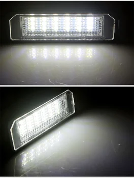Coche 2*18SMD LED de la Placa de la Licencia de Luz 12V Lámpara Libre de errores Para el Golf 4 MK4 5 6 7 MK7 Passat b6 EOS Polo 6R 9N Seat Leon Ibiza Excelente