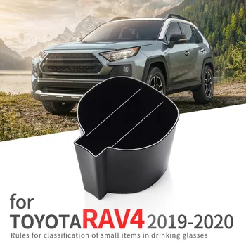 Coche de la Copa del Titular de la Caja de Almacenamiento para Toyota RAV4 2019 2020 XA50 RAV 4 50 Accesorios de la Copa de la Estera de Teléfono de la Tarjeta de la Caja de Almacenamiento