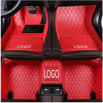 Coche personalizado Logotipo de coche alfombras de piso para CC Volkswagen Eos de Golf Passat Tiguan Touareg sharan alfombra de tiempo todos los revestimientos impermeables