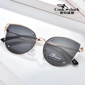 Cocinar Tiburón 2019 nuevas gafas de sol de las señoras gafas de sol de HD polarizadas de conducción gafas de hipster retro 83731