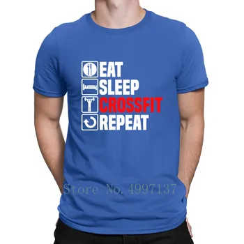 Comer Dormir Crossfit Camiseta De Algodón Traje Famoso S-Xxxl Primavera Divertido Punto De La Novedad De La Camiseta