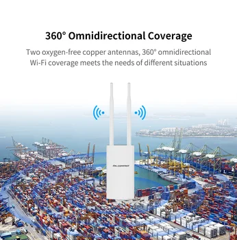 Comfast 1200Mbps CF-EW72 de Doble Banda 5G de Alta Potencia al aire libre AP Cobertura Omnidireccional Punto de Acceso Wifi de la Antena de la Estación Base AP 5605