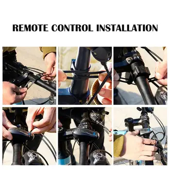 Control remoto inalámbrico de bicicletas de bloqueo Sin llave a Prueba de Salpicaduras de Ciclismo de Bloqueo Con Alarma de 110db Trenzado de Cable de Acero Accesorios de Bicicletas