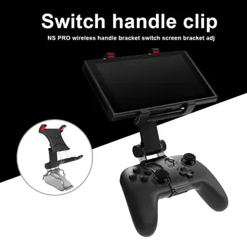 Controlador de Ángulo Ajustable Soporte de Abrazadera Juego de la Manija del Clip de Montaje de Pantalla de Juegos Titular de Soporte para Nintendo Switch Pro de la Consola