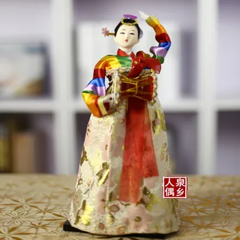Corea Muñeca coreano de Artes y Oficios de Adorno coreano de Seda Muñeca coreano Vestido de Adorno, Regalo de la Muñeca Modelo 1186