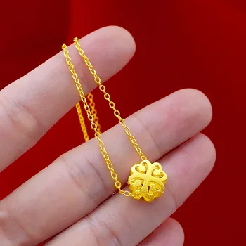 Coreano de la Moda de Oro 14K de la Joyería de los Encantos de Corto Colgante de Collar de las Mujeres de la Boda de Engegement Clavícula Gargantilla Colgante de la Joyería