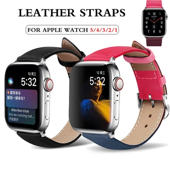 Correa para Apple de la banda de reloj de 44 mm 40 mm apple watch 5 4 3 2 1 classic de cuero de la pulsera de la correa correa correa iwatch de banda de 42 mm 38 mm