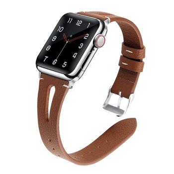 Correa para el apple watch 4 banda de 44 mm 40 mm 42 mm 38 mm correa iwatch serie 5/4/3/2/1 pulsera de Cuero Genuino correa de accesorios
