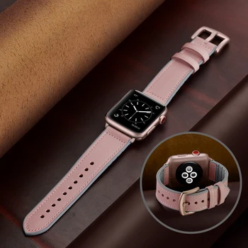 Correas de relojes apple watch bandas de la serie 5 de 44 mm ( 2019 ) de cuero de la Pulsera del silicón de la Correa de Muñeca para el iwatch 5 40 mm correa correa