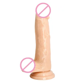 CPWD Suave Gelatina Dildo Realista de la Copa de Succión No Vibrador Consolador Pene Artificial Adulta de los juguetes Sexuales para Mujeres Lesbianas masturbación