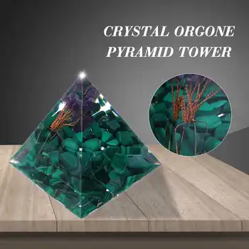 Cristal Verde Árbol de la Vida, de la Energía Círculo de Sanación Reiki Cristal de la Pirámide de los Chakras de la Piedra Natural de Orgón Orgonite Pirámides Fengshui 6771