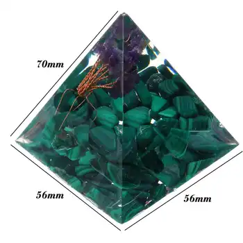 Cristal Verde Árbol de la Vida, de la Energía Círculo de Sanación Reiki Cristal de la Pirámide de los Chakras de la Piedra Natural de Orgón Orgonite Pirámides Fengshui