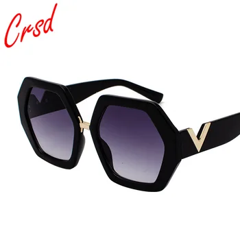 CRSD 2020 Hexágono Marco de la Tendencia de la Moda de Gafas de sol de las Mujeres de Punk Rave Anteojos Hombres Streetwear de Conducción de gran tamaño lentes de sol mujer