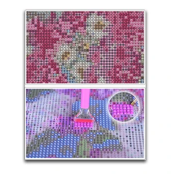 Cuadrado completo/Diamante Redondo de pintura 5D BRICOLAJE Diamante bordado de punto de Cruz de Gato sobre la hierba de Diamante mosaico de diamantes de imitación A703