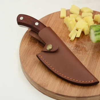 Cuchillo de carnicero de Cocina Manual de Forjado de Hueso de Pescado Cepilladora de 5.5 Pulgadas con Mango de Madera del Hogar de la Cocina de la Cocina de la Herramienta con un juego de cuchillas