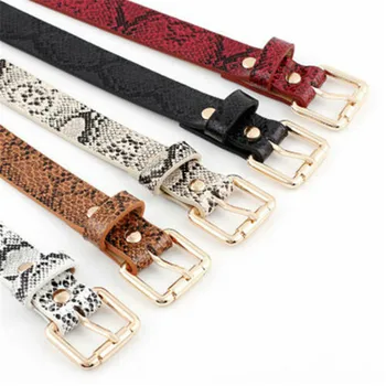 Cuero de la Pu de la Serpiente de diseño de las correas de las mujeres de alta calidad de ceinture femme cinturón de mujeres cinturones para mujer 2019 105x2.3cm