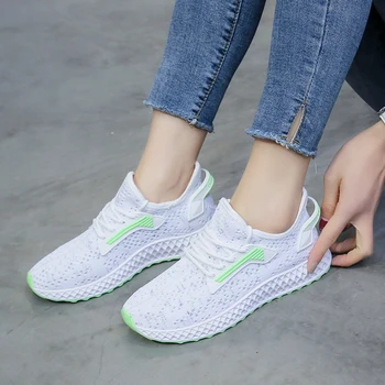 Damyuan 2020 Nuevo las Mujeres de la Moda de Verano de las Mujeres Zapatos de Goma de las Zapatillas de deporte Casual al aire libre de la Lona Calzado deportivo