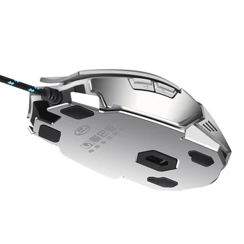 Darshion S10 Gaming Mouse Óptico USB con Cable de Metal Retroiluminada Ratón Profesional de Programación de Macros Metal Ratones de Ordenador para PC Portátil