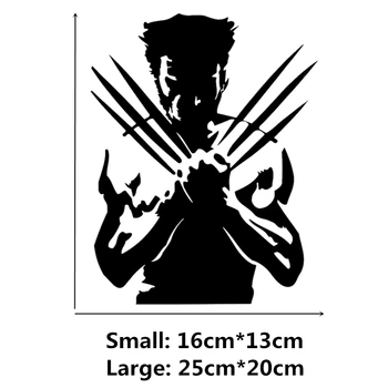 Dawasaru X-Men Origins Wolverine etiqueta Engomada del Coche Calcomanía Personalizada Portátil de la Motocicleta Auto Accesorios Decoración de PVC,16 cm*13 cm 55536