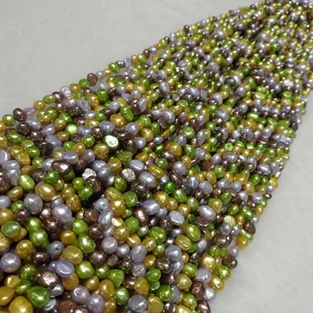 De agua Dulce Natural de la Perla Perlas de Alta Calidad 38cm Punch Suelta Perlas de BRICOLAJE de la Mujer del Collar de la Pulsera de la Joyería 13 Color