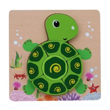 De dibujos animados de Madera Rompecabezas de Madera Montessori, Juguetes Para los Niños el Aprendizaje de la Educación en 3D Juegos de Puzzle