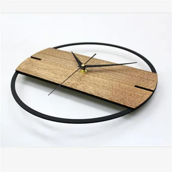 De estilo europeo simple reloj de pared de madera nórdica casa del reloj estudio de la oficina de arte de la pared de la decoración minimalista, de diseño moderno reloj