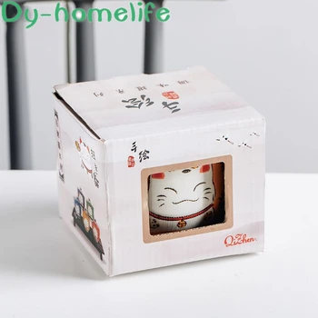 De estilo japonés pintado a Mano Multi-color de Gato de la Suerte de Cerámica Condimento Bote Caja de Regalo de la Cocina de Regalo Sal Pimienta Botella de Sugar Bowl