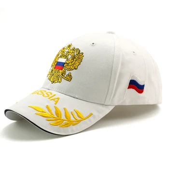 De la moda de Rusia Bandera de la Gorra de Béisbol de la Carta de Bordado de Deportes al aire libre de la Visera de los Hombres de las Mujeres de la Tapa Ajustable Casual Gorras de Béisbol 4535