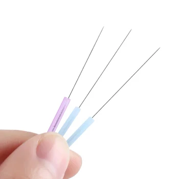De las 500 unidades desechables agujas de acupuntura 5PB de Gasificación de Color de la manija de la práctica nedle sterilze Belleza filiforme de la aguja