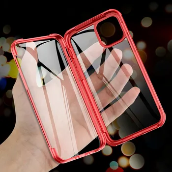De lujo Completo Protector de Vidrio Templado de Caso Para el iPhone 11 Pro de la Cubierta Para el iPhone Xr X Xs Max 12 Mini Transparente a prueba de Golpes para el Parachoques