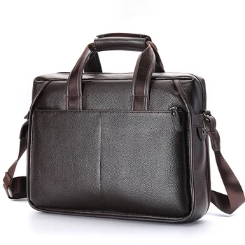 De lujo de los hombres de la vendimia del cuero genuino maletín de negocios, bolsas para portátiles, bolsas hombres, bolsos de diseño bolsa de mensajero de alta calidad bolso hombre