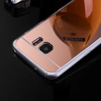 De lujo para Samsung Galaxy S5 S4 S3 Note 3 4 5 caja de Espejo de TPU de nuevo la Cubierta del Teléfono para Samsung Galaxy S7 S6 Edge Plus Note5 G530 Cas