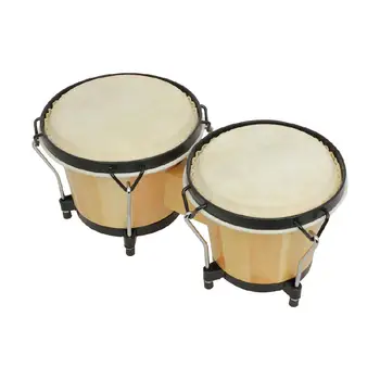 De madera Africana Bongos Tambor de Percusión Instrumentos Musicales de Aprendizaje Temprano de Juguetes Educativos para Instrumentos de Percusión Partes