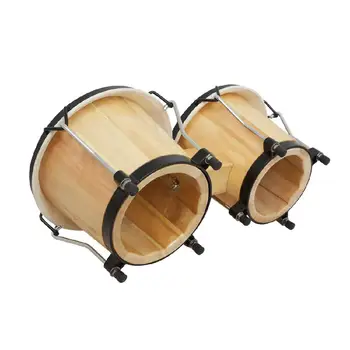 De madera Africana Bongos Tambor de Percusión Instrumentos Musicales de Aprendizaje Temprano de Juguetes Educativos para Instrumentos de Percusión Partes