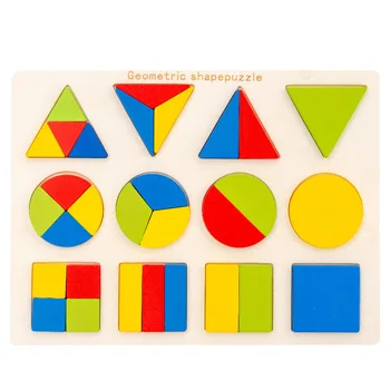 De madera con Formas Geométricas Montessori de Rompecabezas de la Clasificación Matemática de los Ladrillos de Aprendizaje pre-Juego Educativo Bebé Niño Juguetes para los Niños