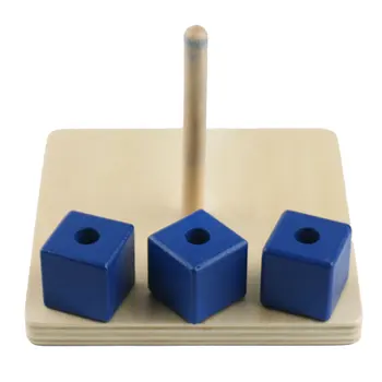 De madera Montessori, Juguetes de Bebé en Forma de Cubo de Reconocimiento de Brinquedos Materiales Montessori Sensorial Preescolar Juguetes de Madera B1125T