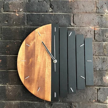 De Madera Reloj De Pared De Diseño Moderno Vintage Rústico Shabby Reloj Silencioso El Arte De Reloj De La Decoración Del Hogar B 76407