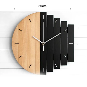 De Madera Reloj De Pared De Diseño Moderno Vintage Rústico Shabby Reloj Silencioso El Arte De Reloj De La Decoración Del Hogar B