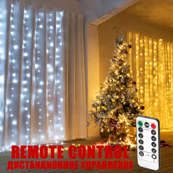 De Navidad LED de la Cortina de Luces de Hadas De la Cortina/de la Boda/del Dormitorio de la Decoración de la Luz al aire libre Impermeable de las Luces de navidad de la Cadena de Luces