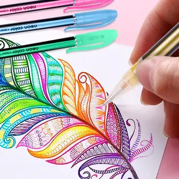 De Papelería, Bolígrafos De Gel Set - Niños Coloración Set - 24 De Arco Iris De Papelería Kit De Dibujo