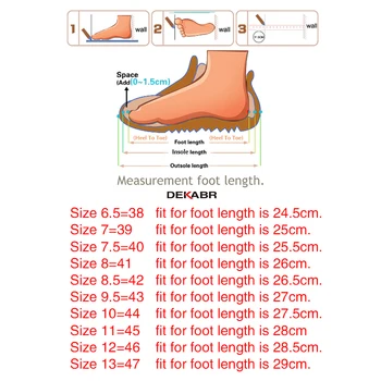 DEKABR de Alta Calidad Zapatos de los Hombres de Moda Cómodos Mocasines Zapatos de Conducción de el Barco de la Marca Pisos Casual Zapatos de Hombres de Gran Talla 38~47