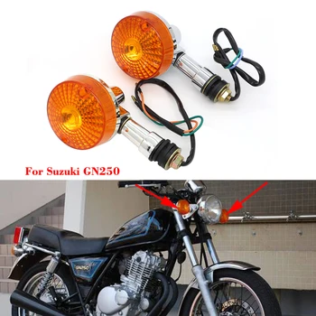 Delantero de la motocicleta parte Trasera de las Señales de Giro, Luces de Iluminación de la Lámpara de Indicadores Para Suzuki GN250 GN 250