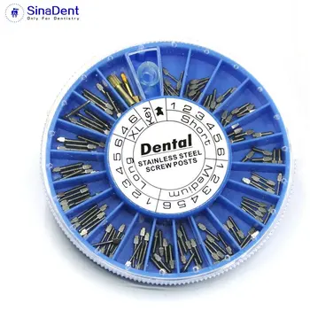 Dental de Tornillo de ACERO INOXIDABLE Post 120pcs&2Key Dental Poste roscado de materiales Dentales materiales dentales para la Odontología