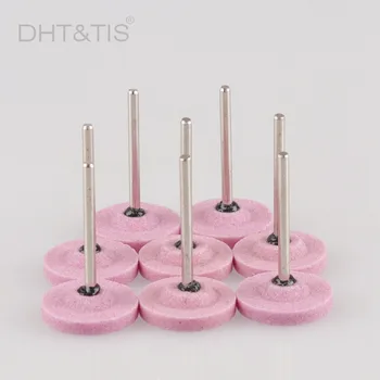DHT&TIS 10pcs 1 pulgada(25 mm) T Tipo de Piedra Abrasiva Puntos Montados en la Molienda de Piedra de la Rebaba de 3 mm de Vástago Para Herramientas rotativas